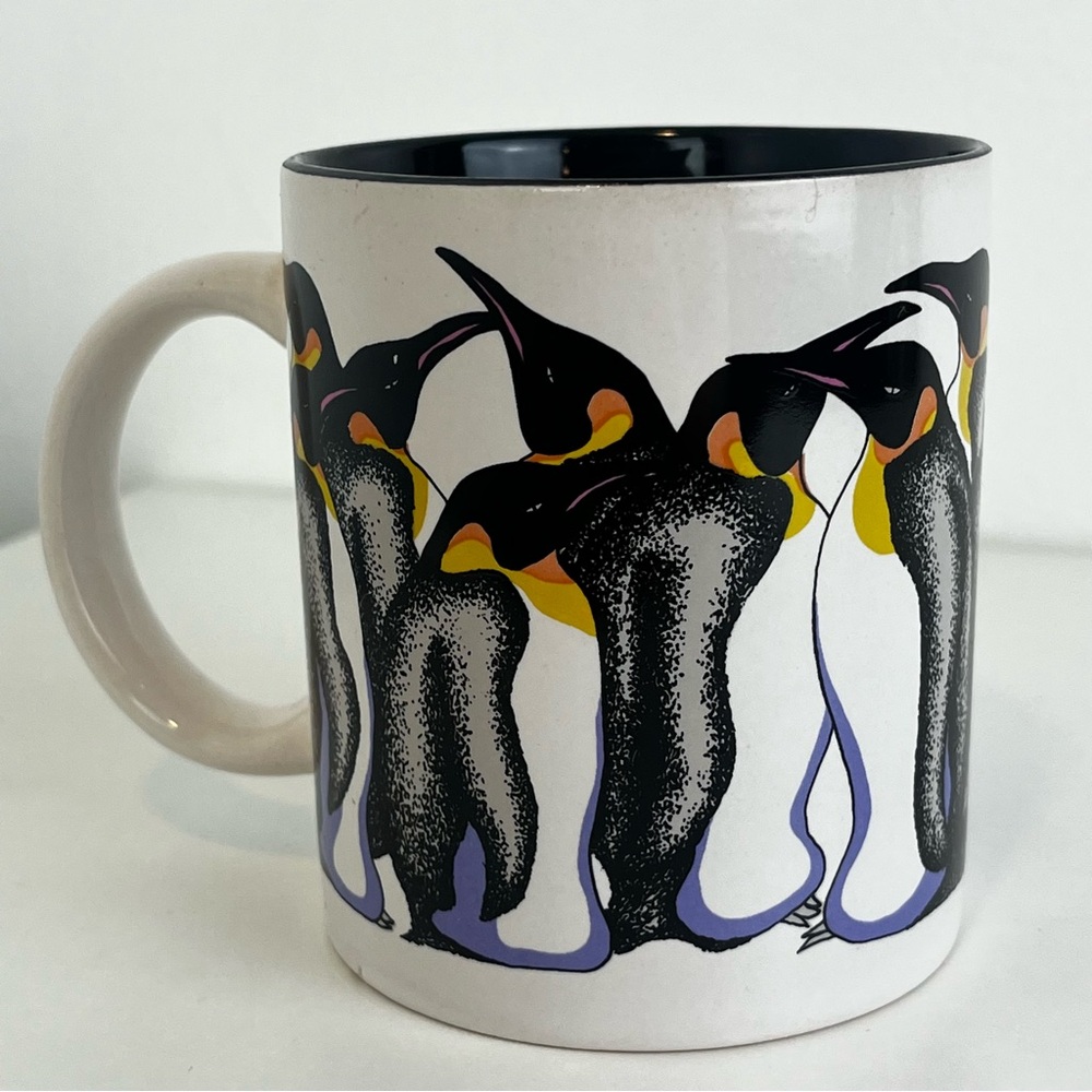 Vintage 1980s Penguin Coffee Mug Banana Appeal James Harter